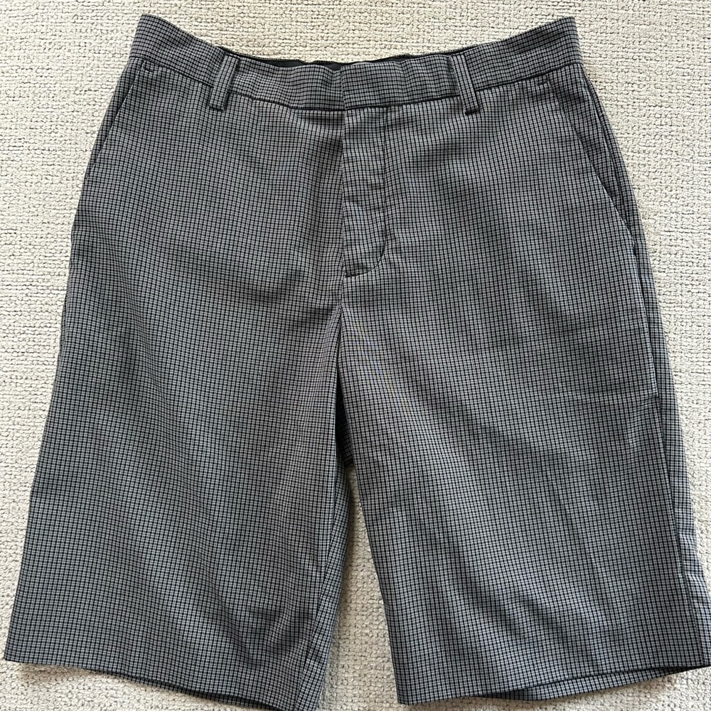 Adidas Checkered Black/Gray Golf Shorts-30”Waist-22” Long-Great Condition⛳️